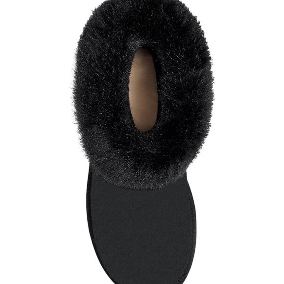 UGG Mini Blakeley Faux Fur Trimmed Boot in Black Size 5 - Picture 4 of 11